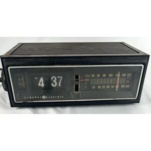 Vintage General Electric GE 7-4300F Flip Alarm Clock Radio CLOCK DOESN'T WORK
